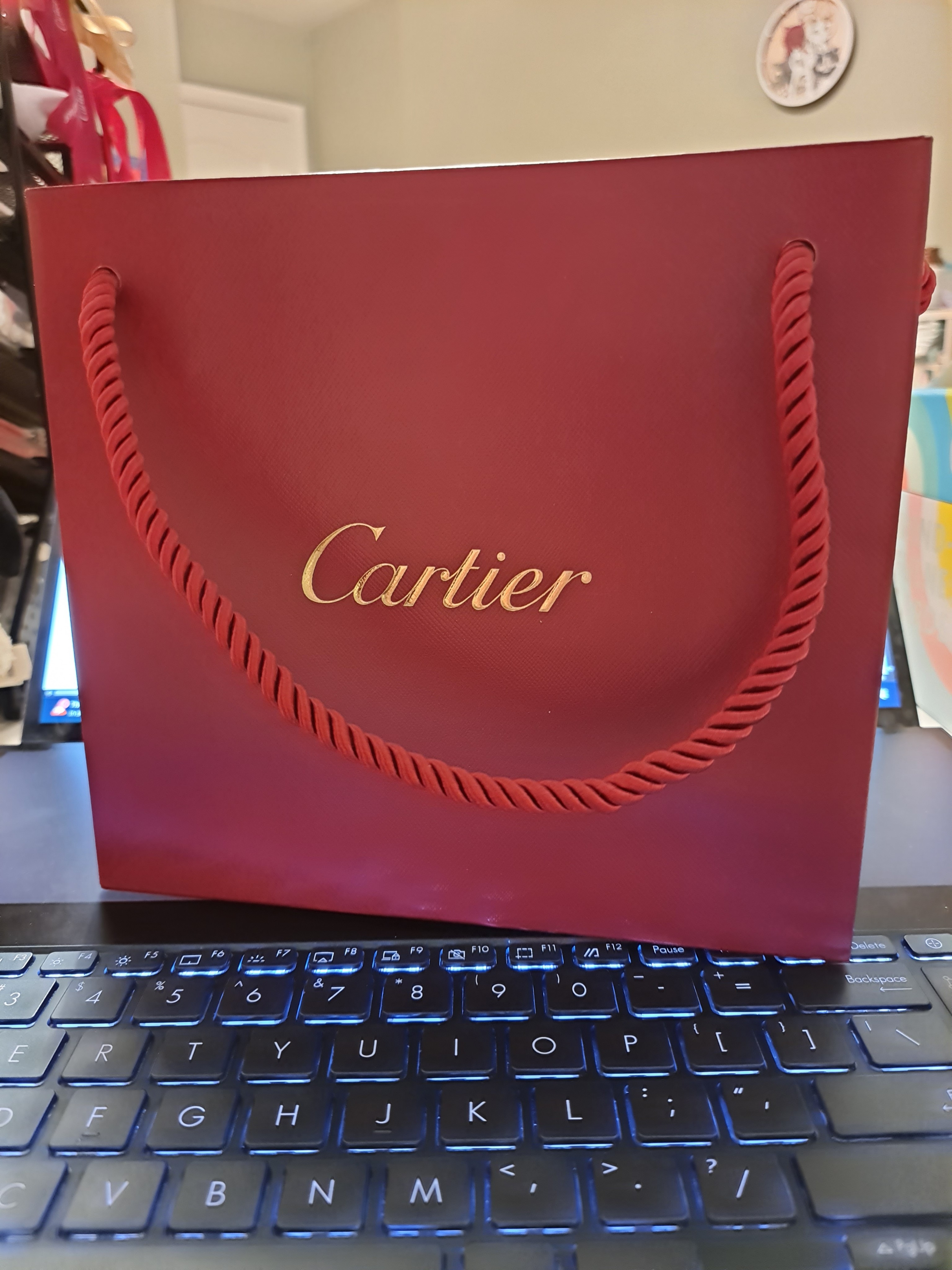 Authentic Cartier Red Luxury Gift Bag